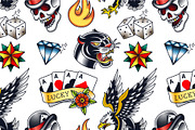 Traditional Tattoo Vector Pack, a Decorative Illustration by Vecster (Thumbnail 9 of 14)