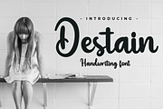 Destain, a Script Font by twinstd (Thumbnail 1 of 10)