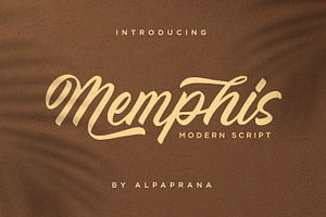 Memphis - Modern Script Font, a Handwritten Font by Alpaprana