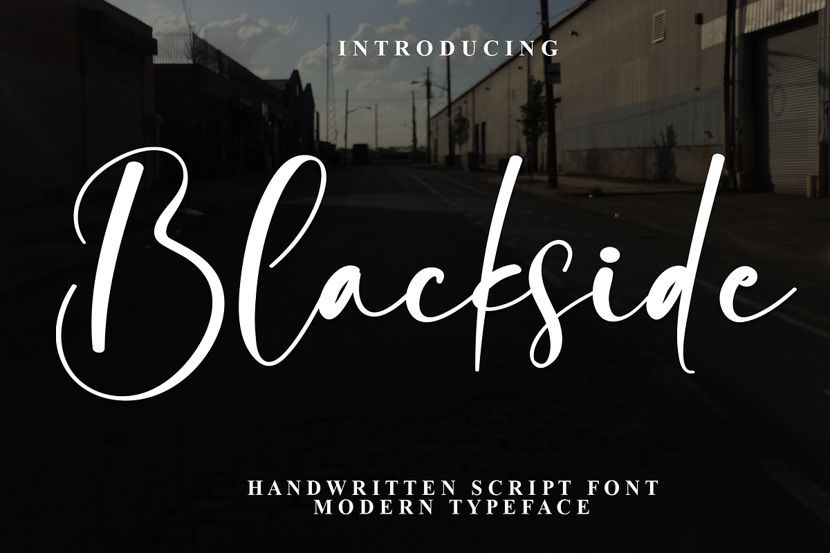 Blackside | Script Font, a Handwritten Font by Scratchones (Photo 1 of 8)