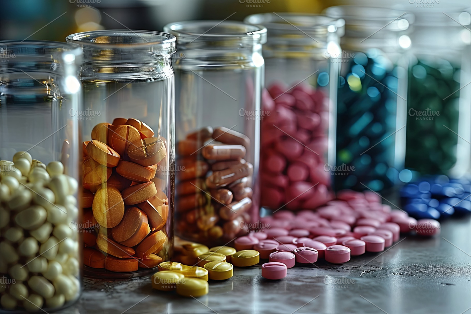 Assorted of Colorful different medic, a Health & Medical Photo by Pixeness Studio