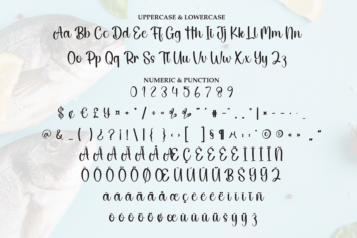 Fresh Fish | Script Font, a Handwritten Font by Scratchones (Photo 7 of 9)