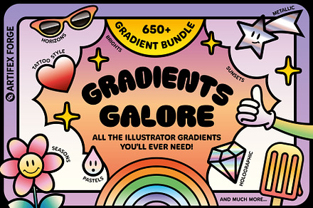 Illustrator Gradients Galore, a Gradient Add-On by The Artifex Forge