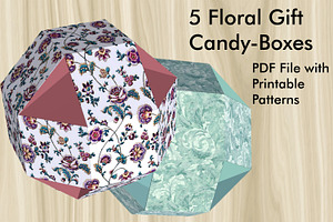 5 Ornamental Gift Сandy-Boxes - PDF, a Print Template by Kseniya-Omega
