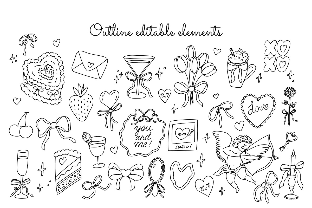 Valentine’s Day Clipart Collection, a Decorative Illustration by Idressart (Photo 3 of 7)