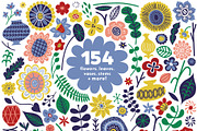 Folky Florals Patterns & Graphics, a Pattern Graphic by rouxsupplyco (Thumbnail 9 of 13)