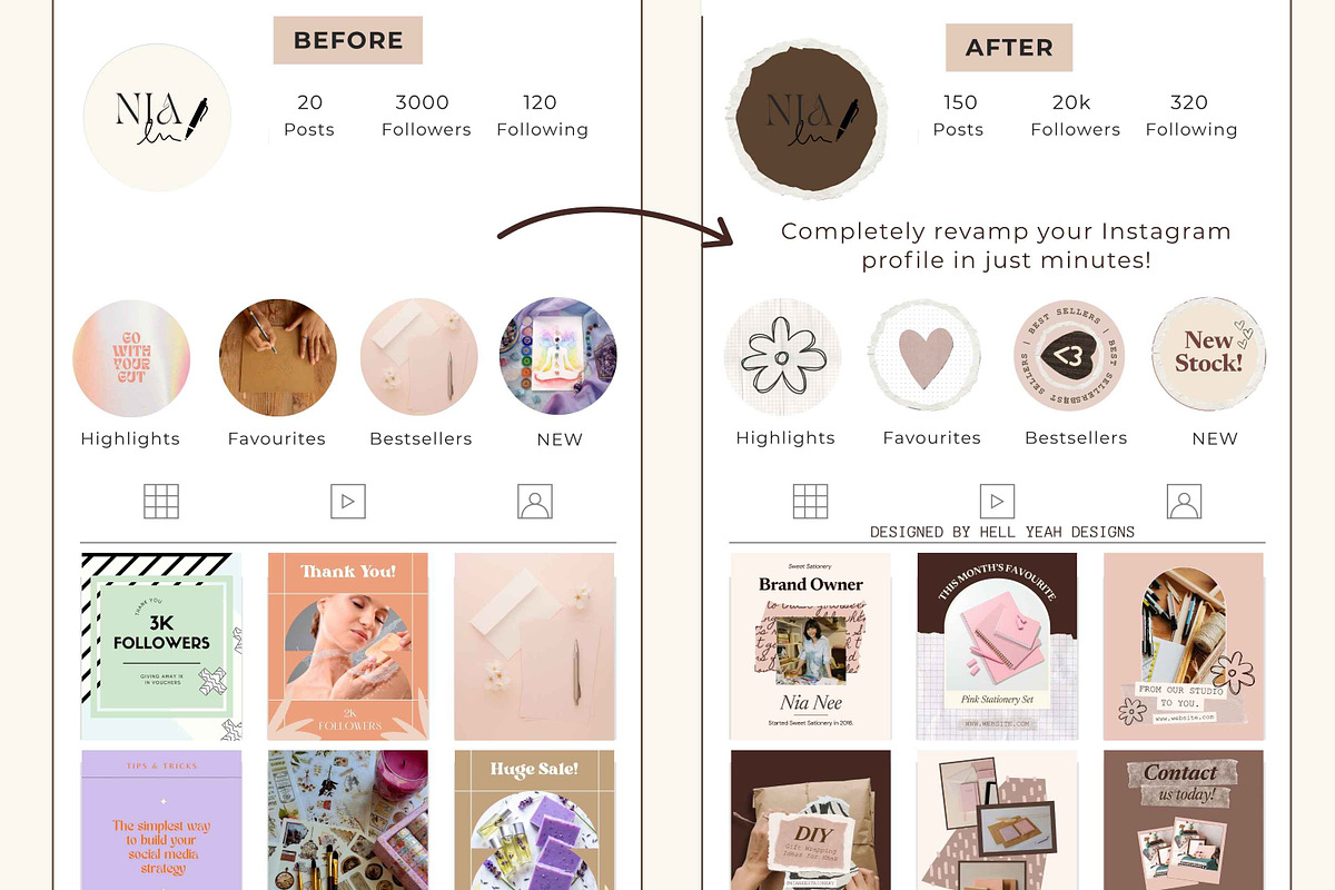 Paper & Press Insta Post Templates, a Social Media Template by Hell Yeah Designs (Photo 9 of 10)