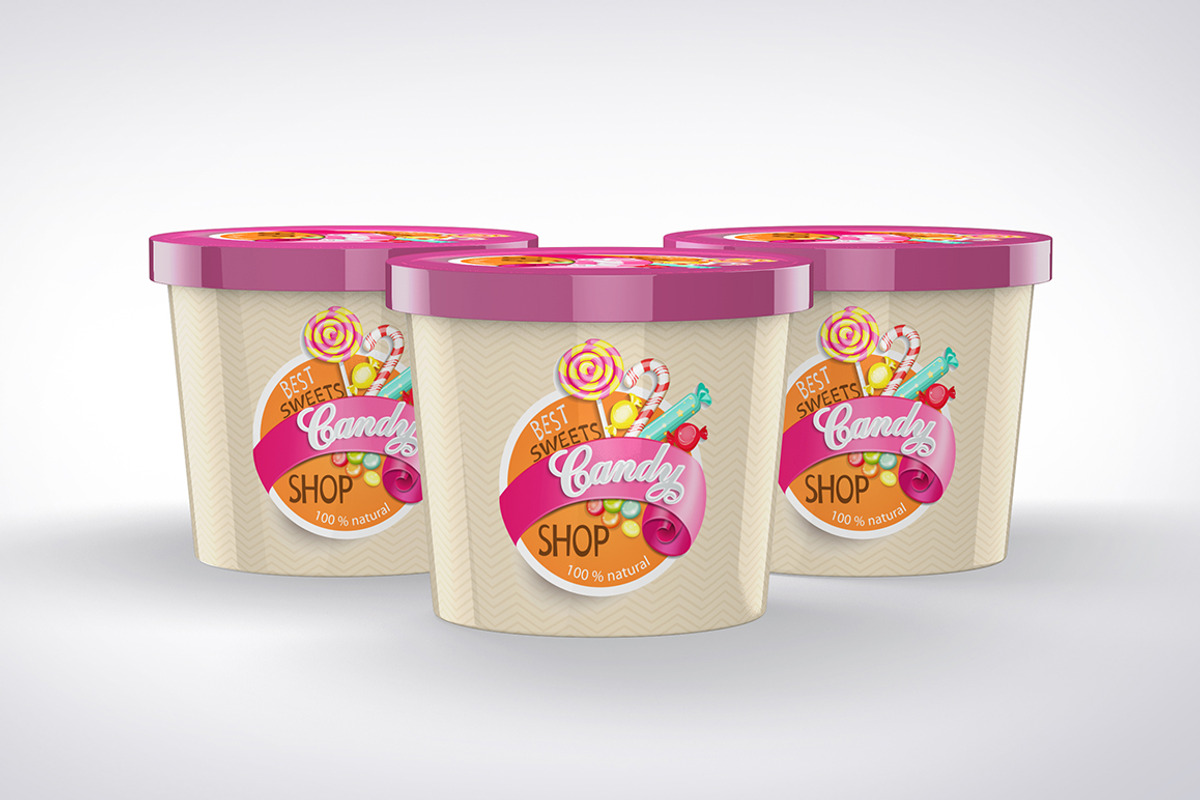 Ice Cream Product Mock-up, a Cups & Container Mockup by graystudio (Photo 3 of 9)