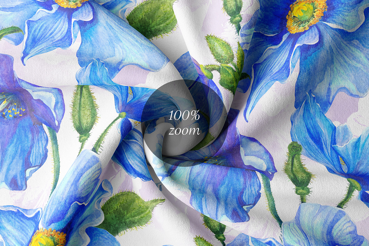 Meconopsis flowers Seamless Pattern, a Pattern Graphic by Yana Dobrik (Photo 8 of 11)