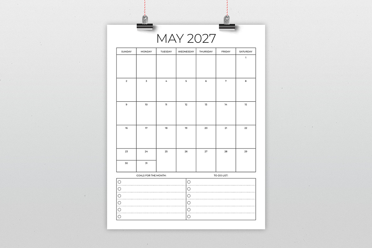 2027 Vertical 8.5 x 11 Inch Planner preview 2