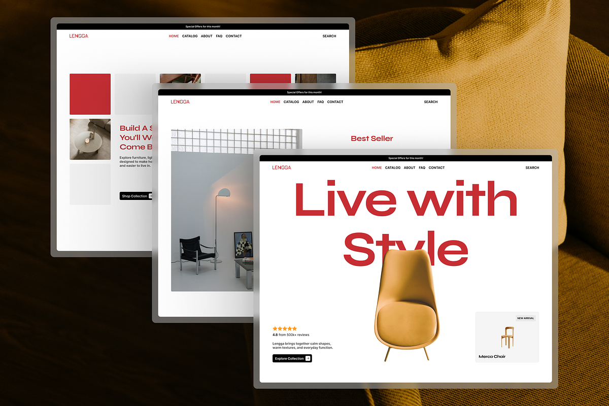 Furniture E-Commerce Framer Template, an UI Kit Template by Rozepaars Design (Photo 3 of 6)
