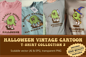 Halloween Slime Cartoon Vintage, an Illustration by vectstudio