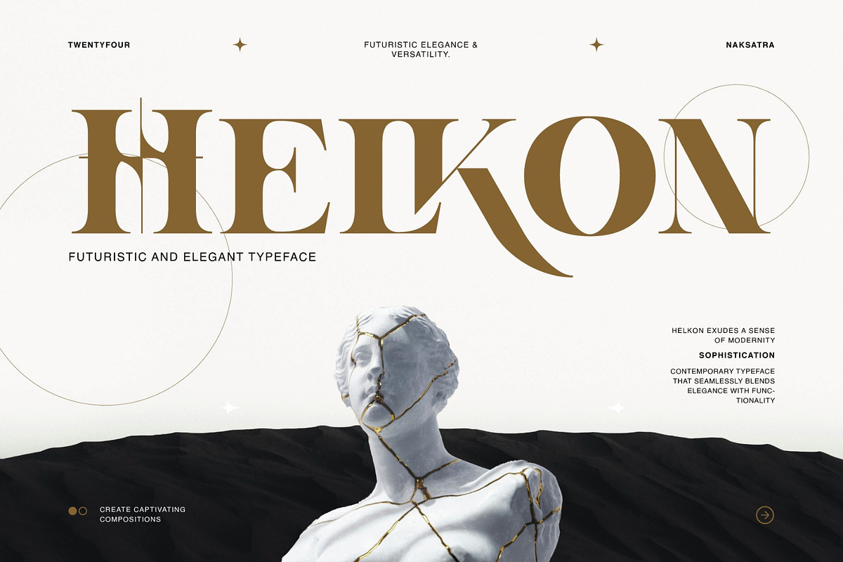 Helkon, a Serif Font by Naksatra (Photo 1 of 12)