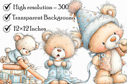 Funny Teddy Bear Clipart, an Illustration by Libby Wishes (Thumbnail 3 of 7)