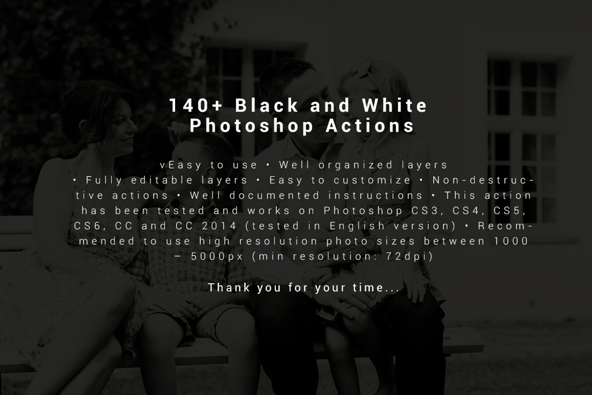 140+ Black & White Photoshop Action, an Action Add-On by DuoFankaar (Photo 12 of 12)