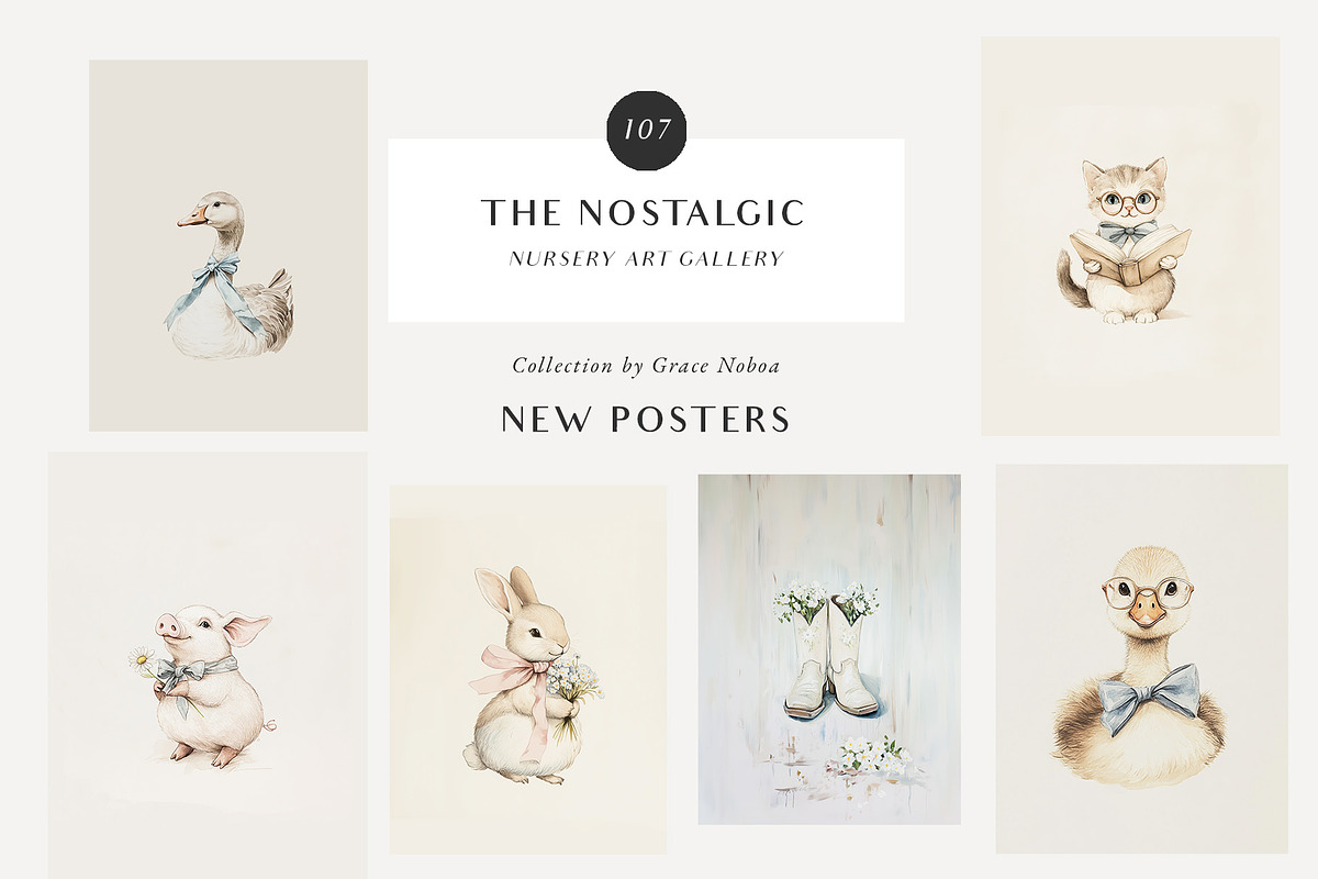 Nursery home and room print gallery, a Background Graphic by Grace Noboa Illustrations (Photo 3 of 16)