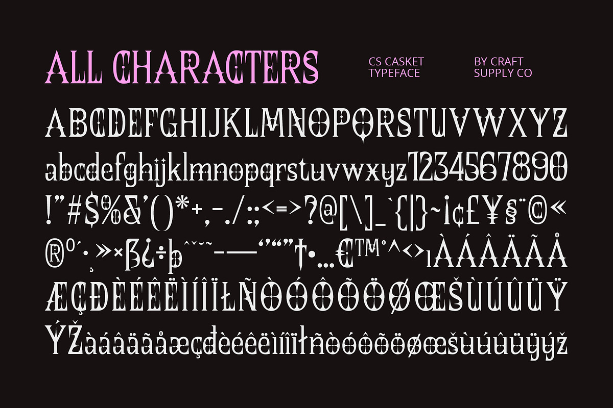 CS Casket – Gothic Font, a Serif Font by Craft Supply Co. (Photo 8 of 8)