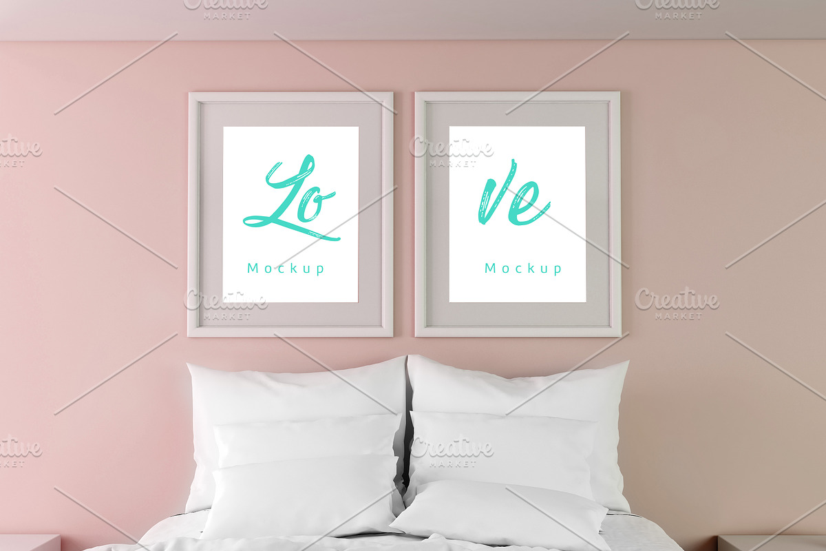 Bedroom,  Portrait Frame mockup psd, a Print Template by Milan Mockup (Photo 6 of 6)
