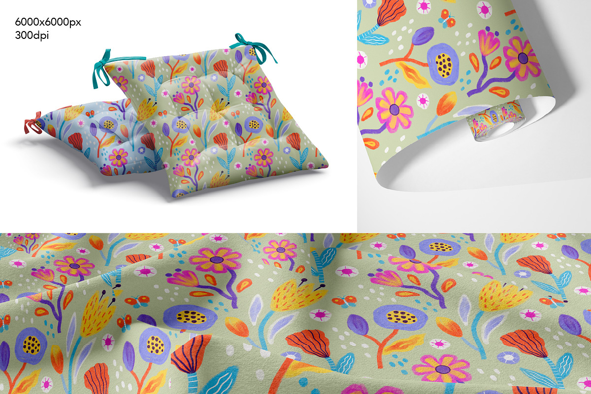 Floral Burst - Seamless Pattern, a Pattern Graphic by Alona Savchuk (Photo 7 of 12)