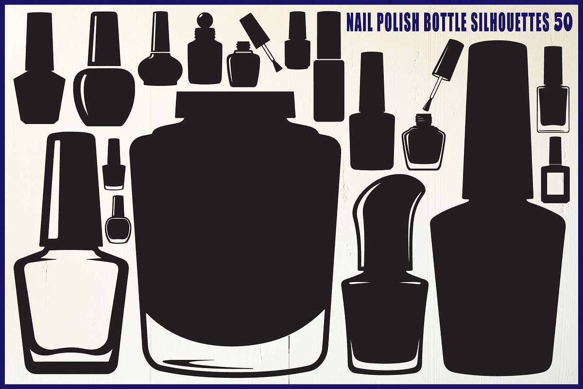 Nail Polish Bottle Silhouettes, an Object Graphic by yasushie (Photo 1 of 7)