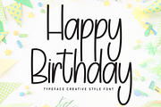 Happy Birthday | Script Font, a Script Font by Scratchones (Thumbnail 1 of 8)