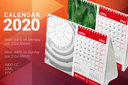 Desk Calendar 2020, a Stationery Template by AntartStock (Thumbnail 1 of 4)