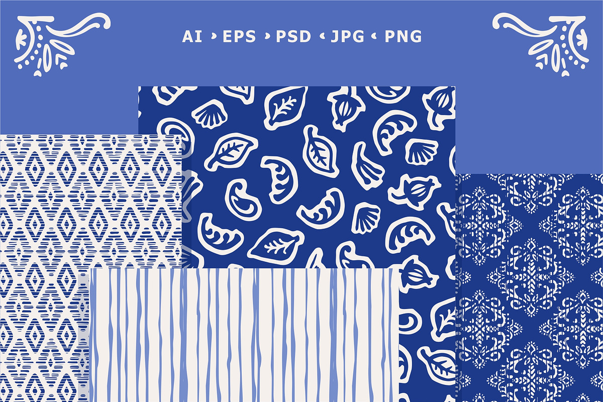 Mediterranean seamless patterns, a Pattern Graphic by Nadia Grapes (Photo 5 of 7)