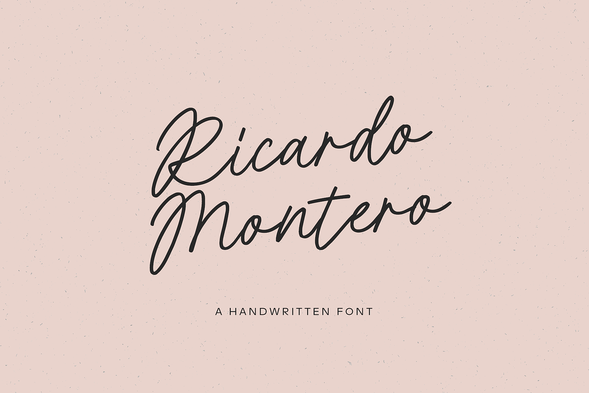Ricardo Montero Handwritten Script, a Handwritten Font by supfonts (Photo 1 of 10)