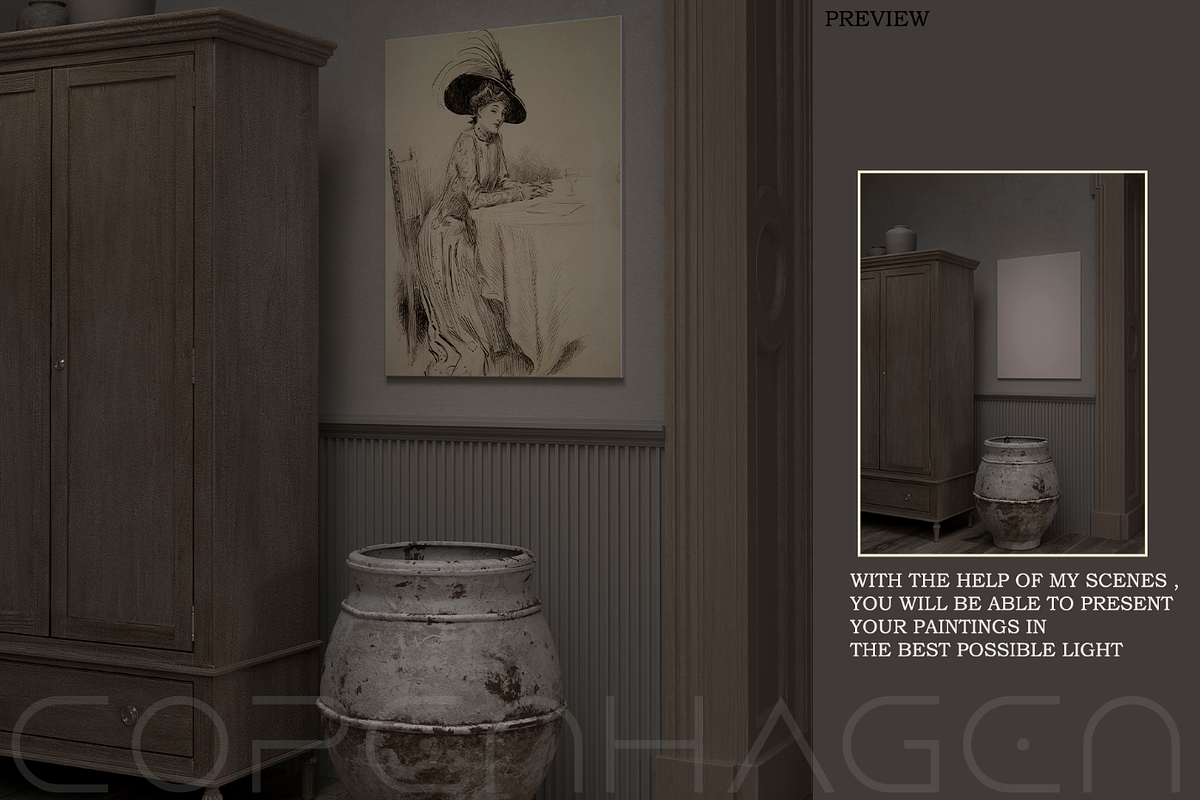 Copenhagen Frame Mockup Interior, a Household Mockup by LAMIA DESIGN (Photo 2 of 17)