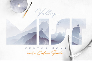 Valley Mist- SVG Color Font, a Symbol Font by Polar Vectors