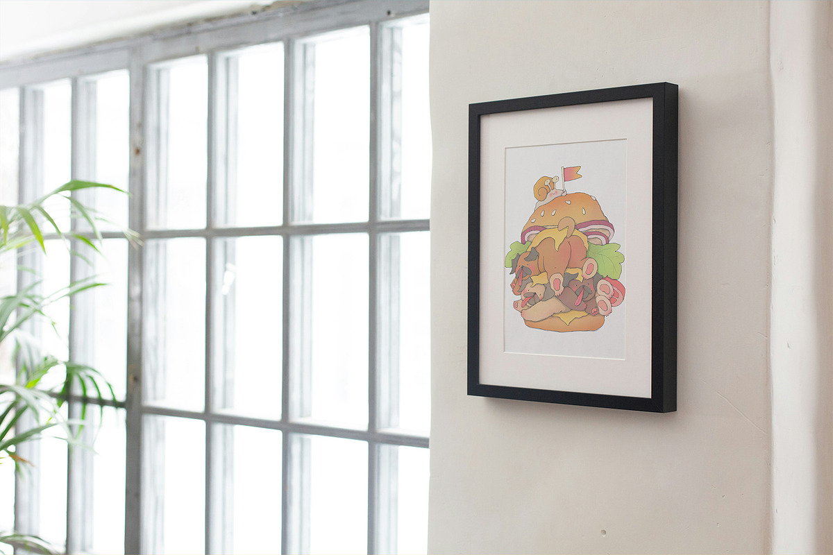 The Pug Burger, an Animal Illustration by Anastasiya Klempach (Photo 6 of 7)