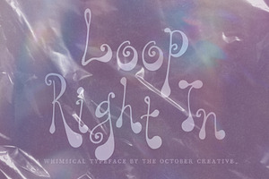 Loop Right In Loopy Display Font, a Handwritten Font by The October Creative