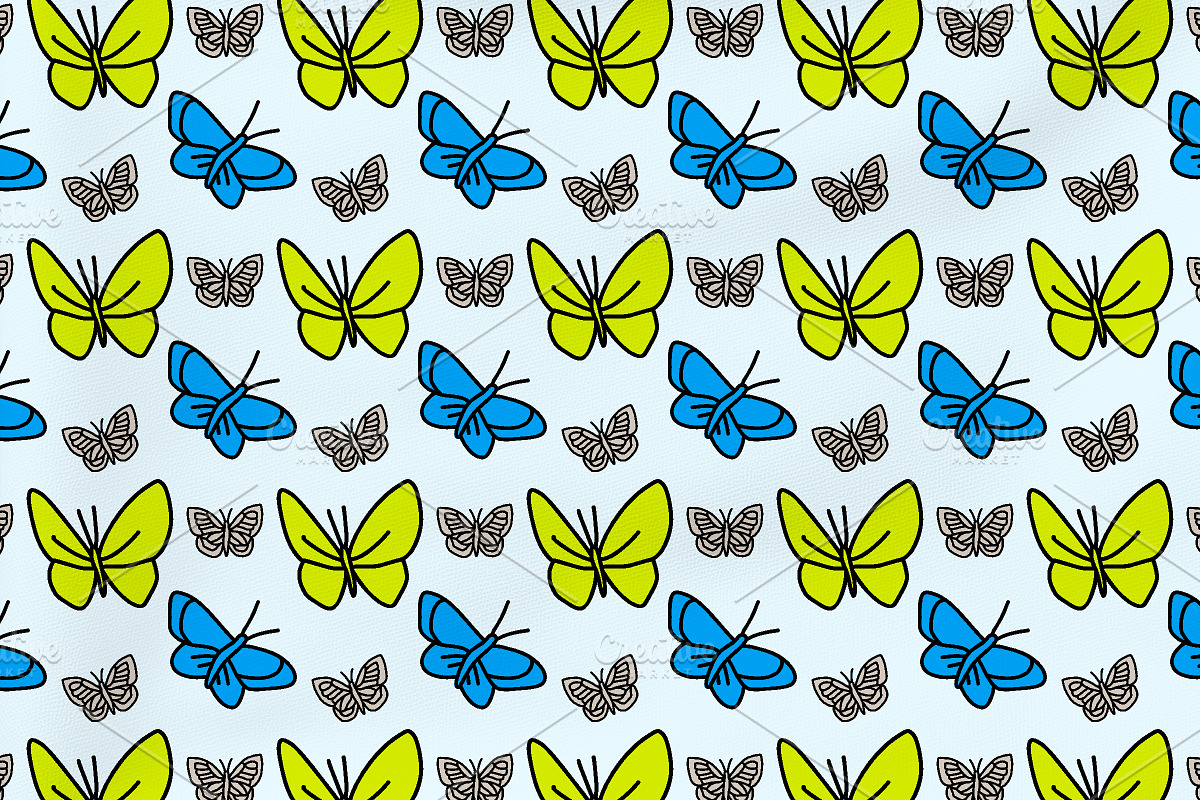 Butterflies Pattern, a Pattern Graphic by Pyopo (Photo 3 of 3)