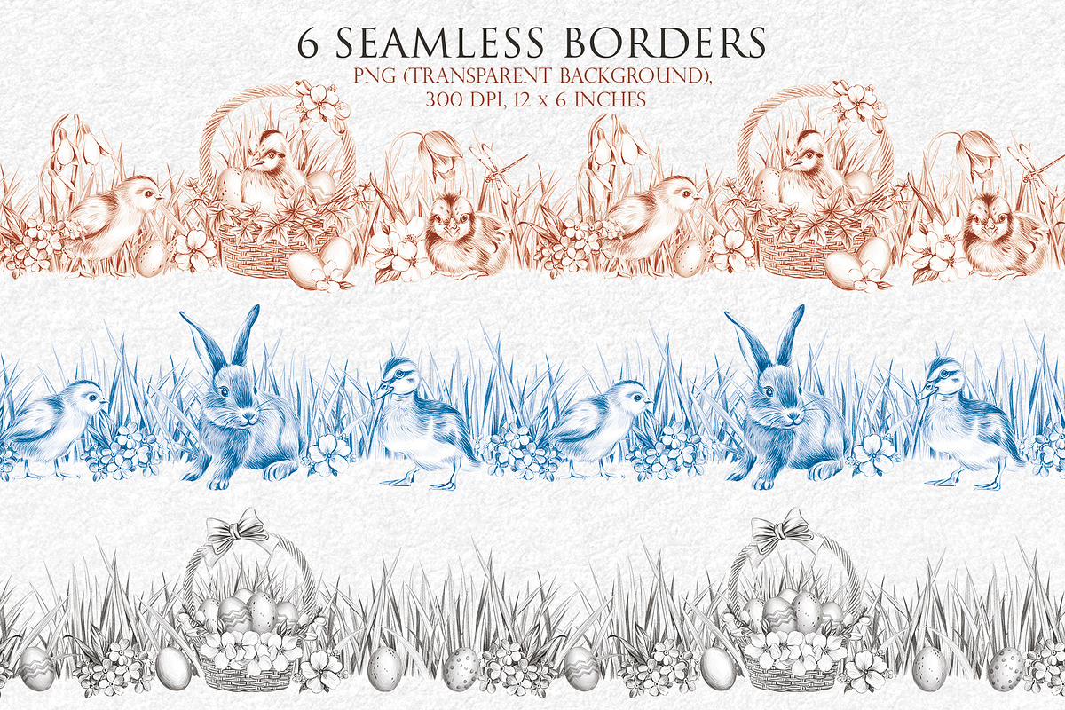 Easter Animals Hand Drawn Clipart, an Animal Illustration by InstaDesignPro (Photo 6 of 14)