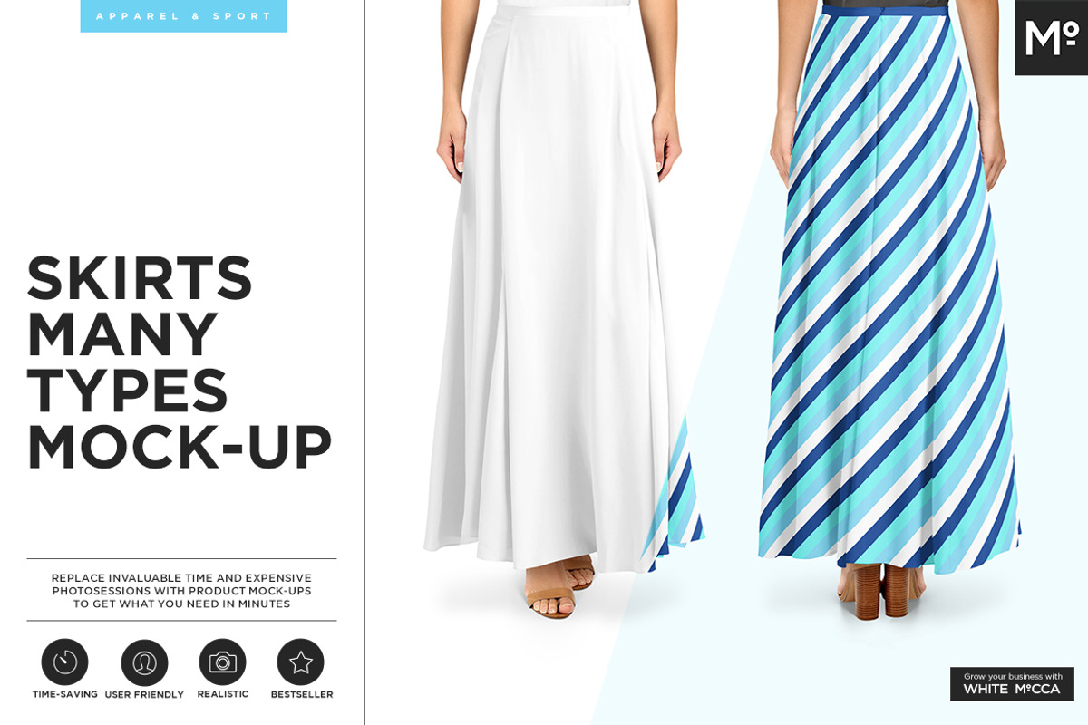 10x Women Skirts Mock-ups Set, a Pens & Pencil Mockup by Mocca Mockups Store (Photo 1 of 15)