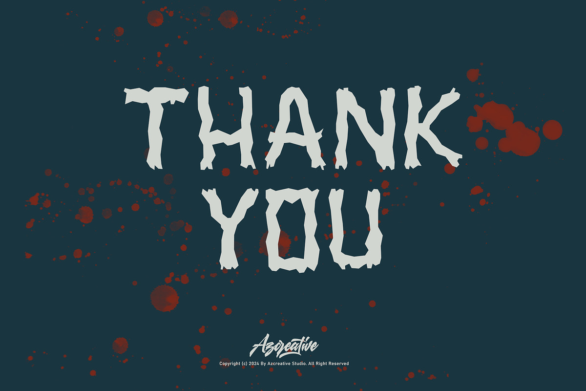 Ghastly Haunt - Unique Spooky Font, a Font by Azcreative Studio (Photo 6 of 6)