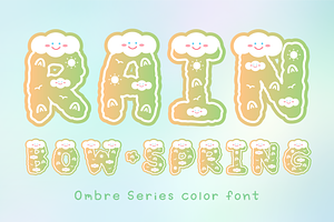 Rainbow Spring - SVG Color Cute Font