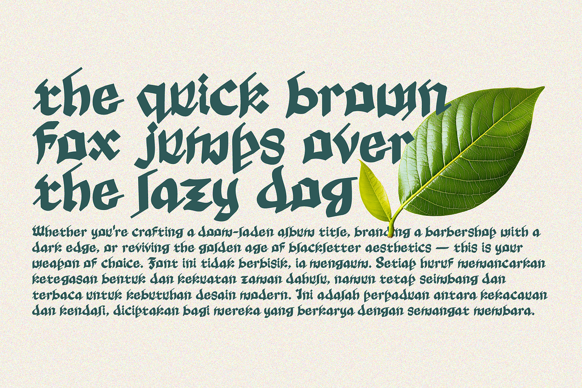 Tomant Blackletter Font, a Blackletter Font by Erifqizefont (Photo 4 of 10)