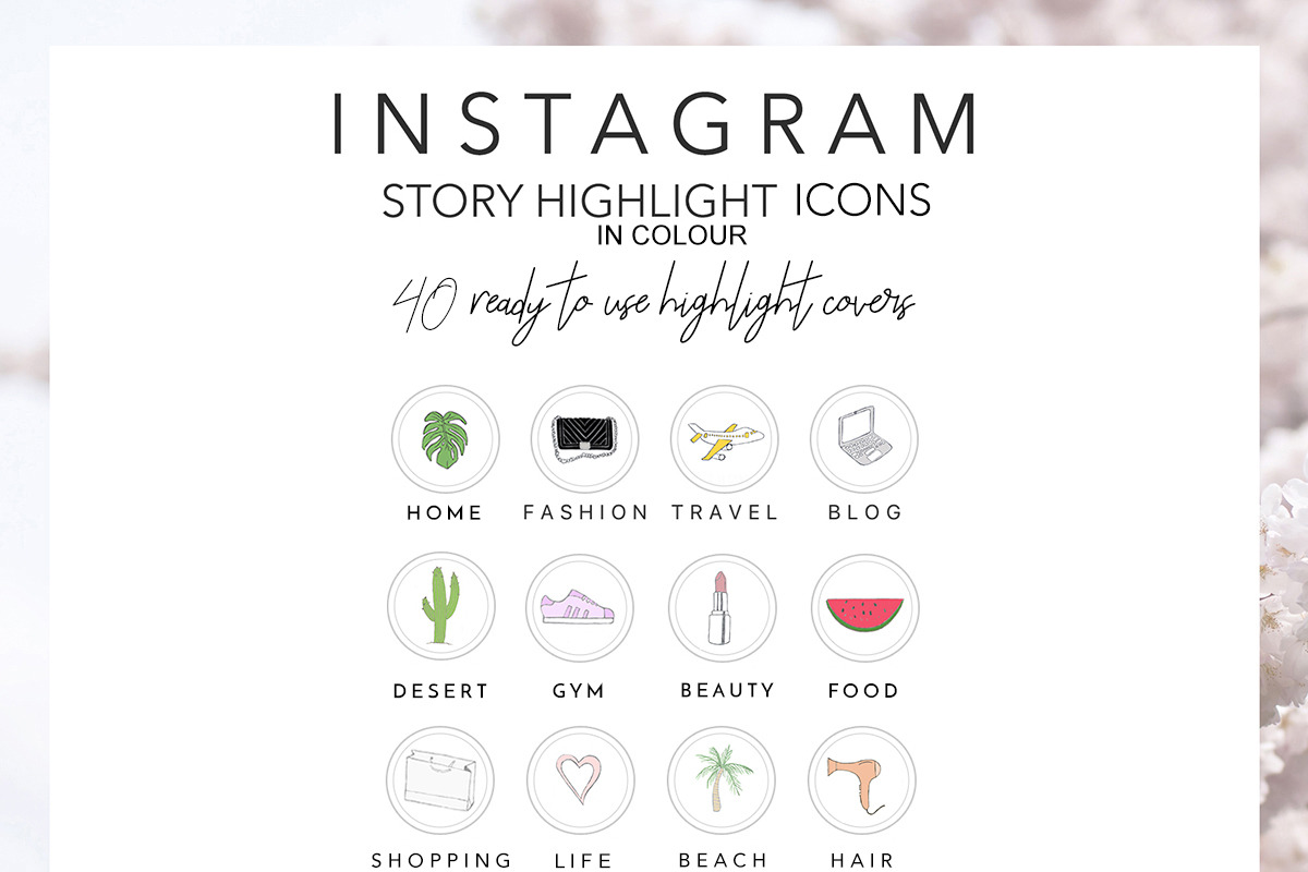 40 Instagram Story Icons in Colour, an Icon by Masters of Instagram (Photo 1 of 7)