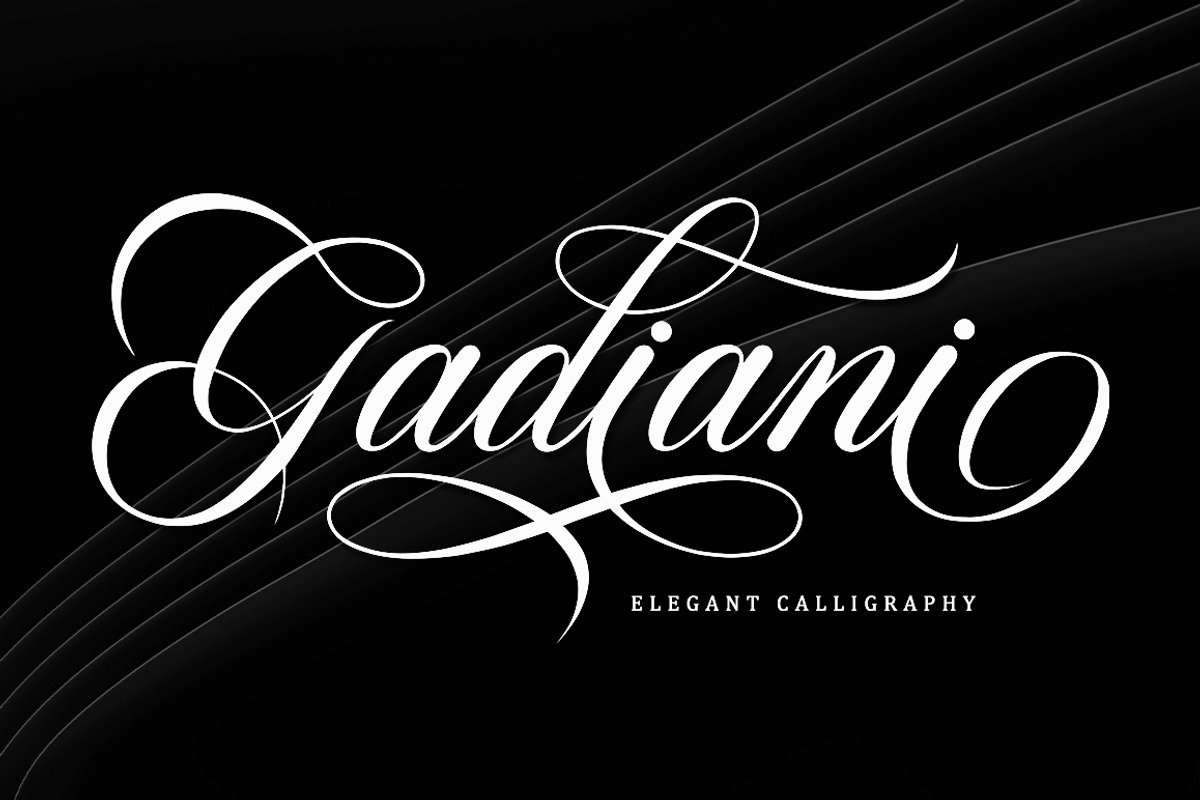 Gadiani Font, a Script Font by Queenopstudio (Photo 1 of 16)
