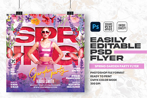 Spring Garden Party Flyer Design, a Flyer Template by Shajib Shikder