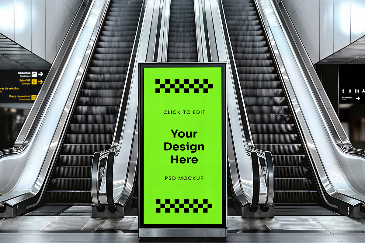 Led Advertising Mockup in Airport, an Advertising Mockup by rodrigofkaminski (Photo 1 of 2)