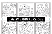 Bold and Easy Silly Crimes Coloring, a Decorative Illustration by Coco Bloom (Thumbnail 2 of 7)