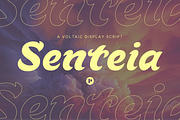 Senteia | Voltaic Brush Typeface, a Serif Font by Pedroglifos (Thumbnail 1 of 12)