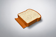 Bread slice - 3d papercraft, a Print Template by PAPER amaze (Thumbnail 4 of 5)