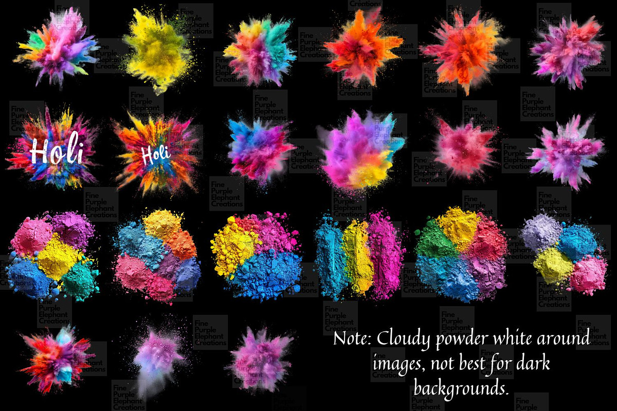 Holi Festival of Color Powder Explos, an Object Graphic by Fine Purple Elephant (Photo 4 of 4)