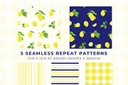 Lemon Patterns & Graphics Bundle, a Pattern Graphic by Fern & Quill (Thumbnail 3 of 7)