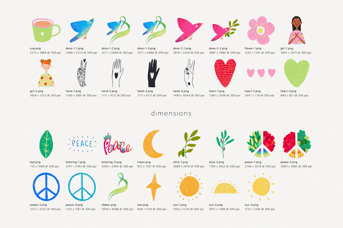 World Peace and Love Graphics, an Illustration by likorbut (Photo 4 of 6)
