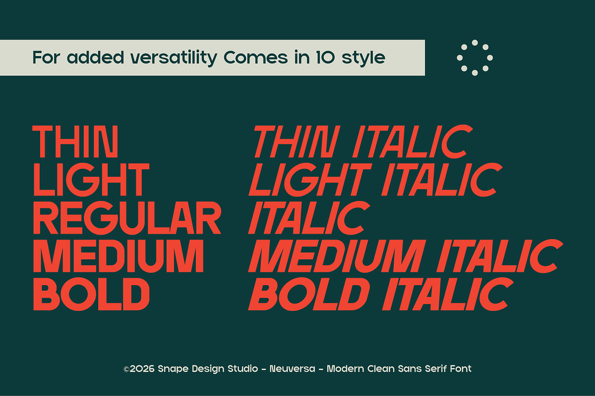 Neuversa - Modern Sans Serif Font, a Sans Serif Font by Snape Design Studio (Photo 6 of 12)