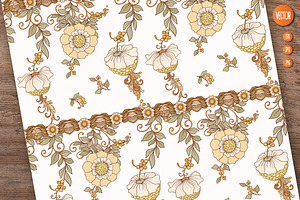 10 Art Nouveau Floral Patterns